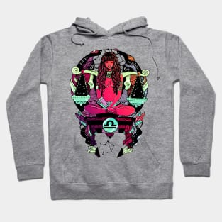 Blue Red Blend Libra Beauty Hoodie